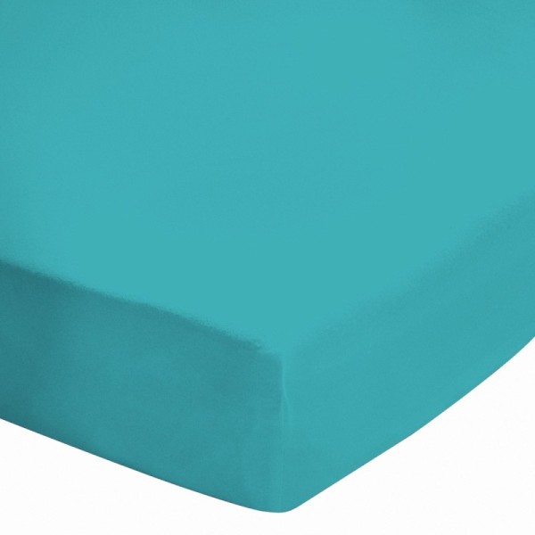 Drap housse 160x200 Turquoise BT 27 cm