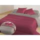 Couette Réversible Microfibre 140x200cm Bourgogne-Poivre