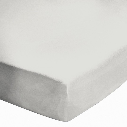 Drap housse 200x200 - Gris souris - 100% coton, 57 fils, BT 30