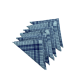 lot de 6 mouchoirs de Travail petits carreaux bleu et blanc dimension poche