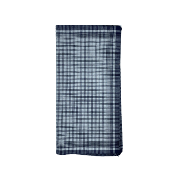 Lot de 6 Mouchoirs de Travail grands carreaux Bleu et Blanc 100% coton 40x40cm