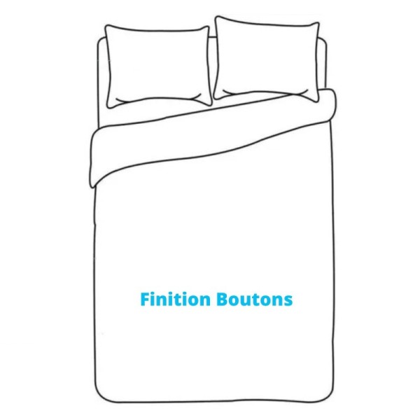 Housse de couette finition boutons
