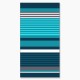 Serviette de plage Rayée Bleue Grise sur fond neutre