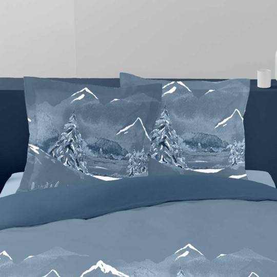 Taies d'oreiller carrées Nuit des Alpes