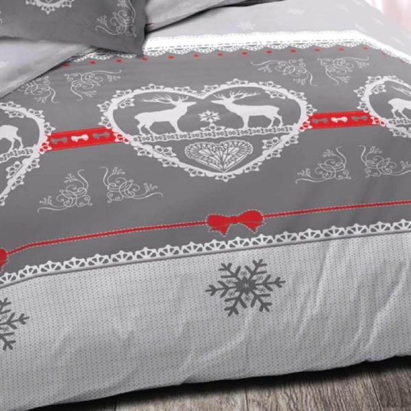 Motif de la parure de lit Winter Gris en 240x260cm