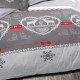 Motif de la parure de lit Winter Gris en 240x260cm