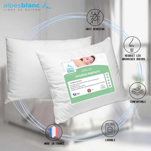 Oreiller Anti Acariens 45x70 (par lot de 2)