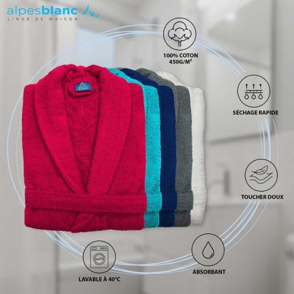 Peignoir Capuche 100% coton- 500 gr/m²