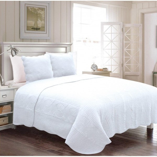 Couvre lit Blanc - 260x260