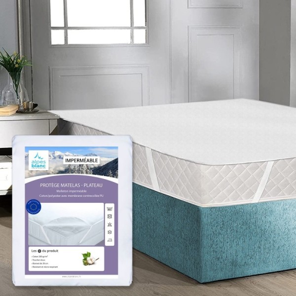 protège matelas plateau éponge bouclette imperméable