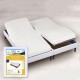 Protège Matelas molleton 400gr/m² pour lit Tête et Pieds Relevables