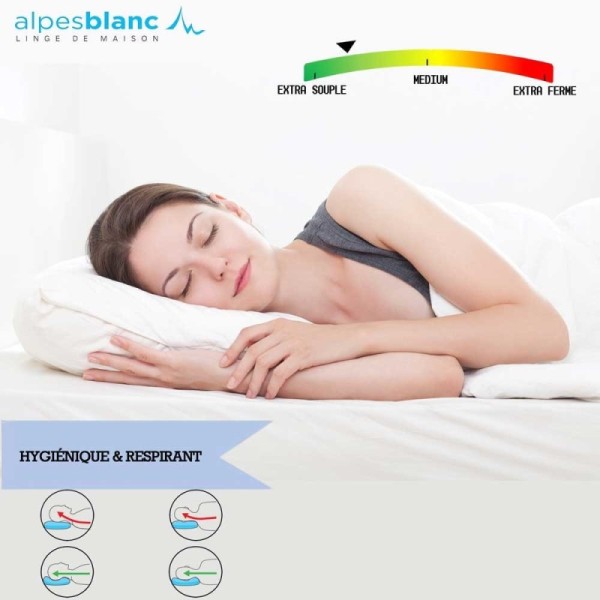 Lot 2 oreillers carrées naturels en Plumes de canard