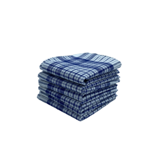 6 Mouchoirs de Travail petits carreaux 100% coton 40x40cm