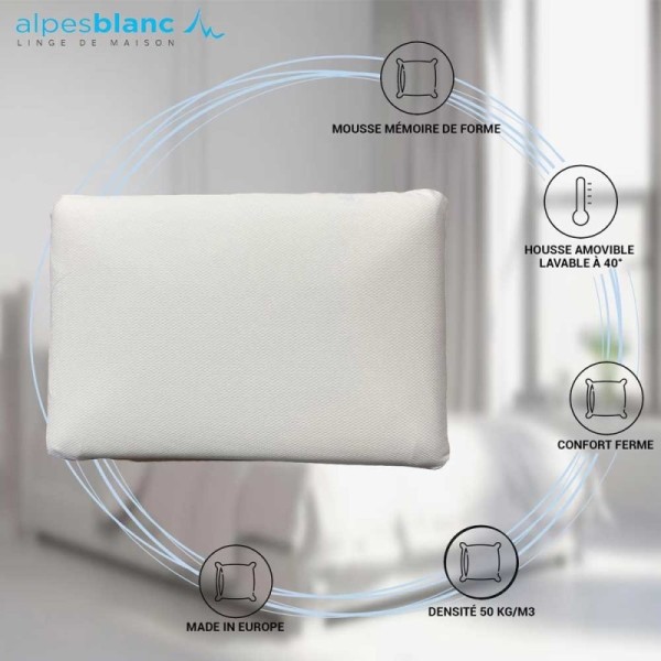 infographie-1-oreiller-mémoire-de-forme-respirant-Ferme