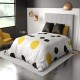 Housse de couette 100 % coton bio STITCHY 240x260 dans chambre