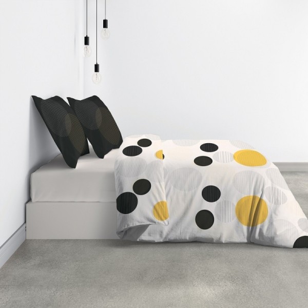 Housse de couette 100 % coton stitchy 240x260 dans chambre de biais