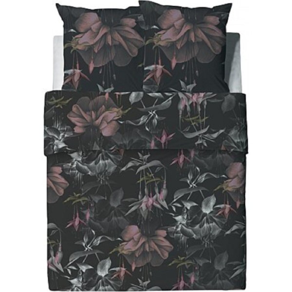 housse de couette coton bio 260x240 cm belle de jour fond blanc