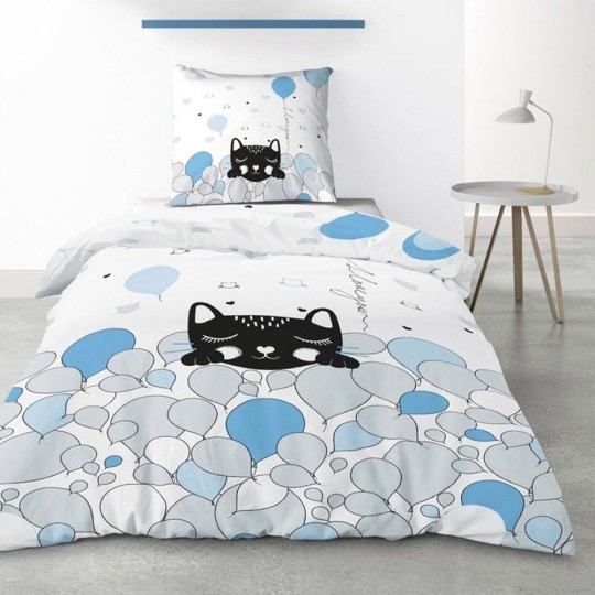 Housse de couette Pussycat Blue 140x200