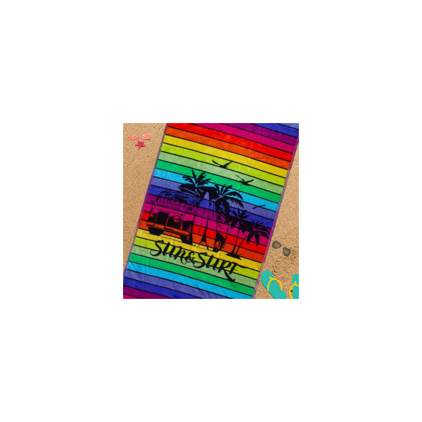 Serviette de plage Van Multicolore 90x170cm - ambiance