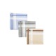 Pile carré lot de 12 Mouchoirs en tissu Beige, Gris et Bleu coton 40x40 cm
