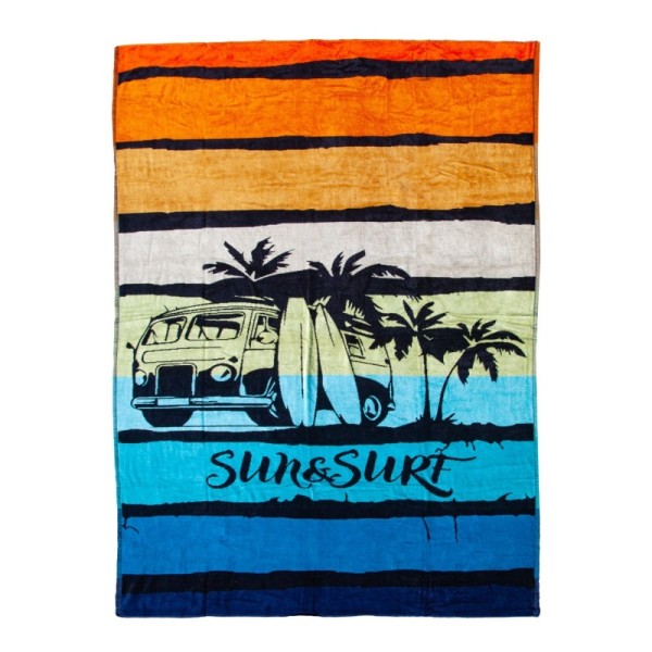 Visuel serviette de plage van orange, dégradé de couleur pastel