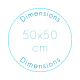 Picto dimensions 50x50cm
