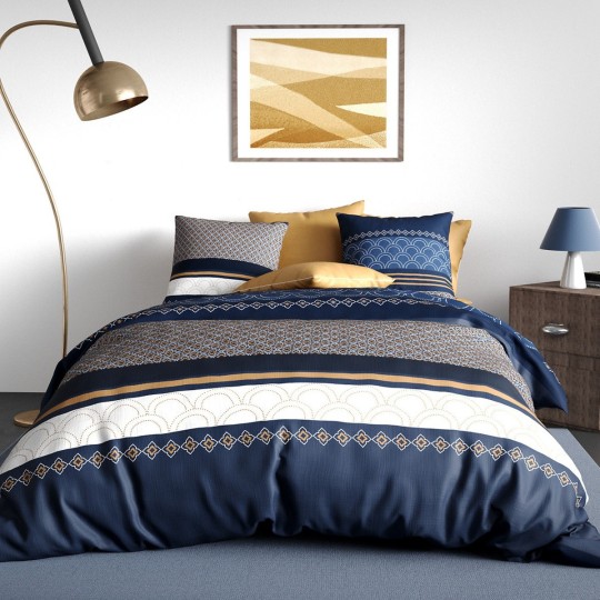 Housse de couette 220x240 Kalypso 100% Coton 57fils/cm²