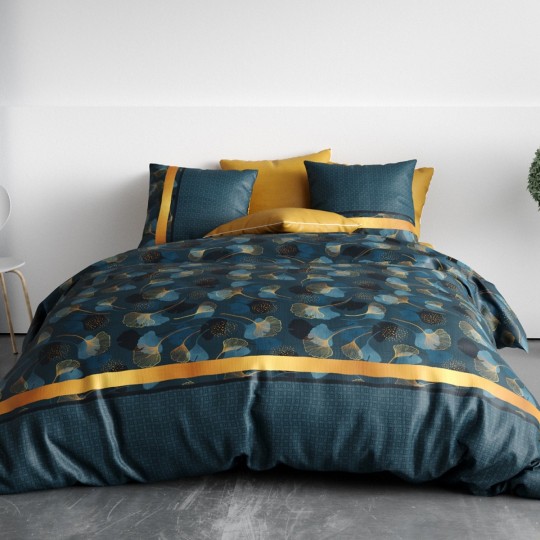 Housse de couette GINKO 100 % coton + 2 taies