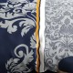 Housse de couette 260x240 cm coton style oriental Bleu nuit et Safran