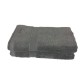 Lot de 2 Serviettes de Bain Eponge 600 g/m²  100 % coton - Anthracite