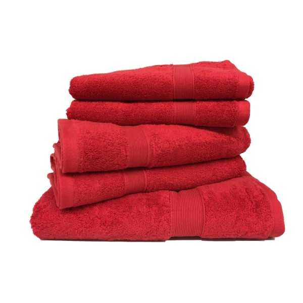 Lot de 5 Grandes Serviettes Eponge 600 g/m²  100 % coton - Marron