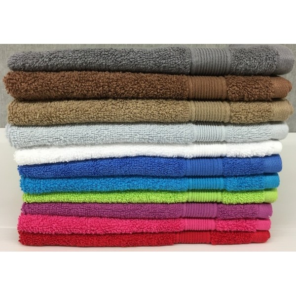 Lot de 5 Grandes Serviettes Eponge 600 g/m²  100 % coton - Marron