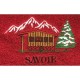 Essuie Main Rond  Chalet Rouge