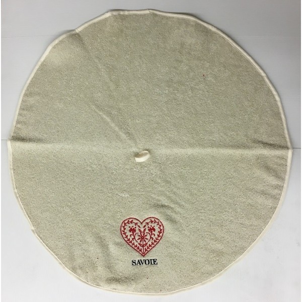 Essuie Main Rond Cœur Beige