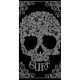 Serviette de plage Tête de mort grise Sun & Surf 90x170